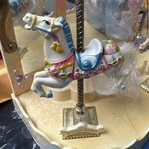 Vintage Matchbox Carousel Horse Silver Dawn